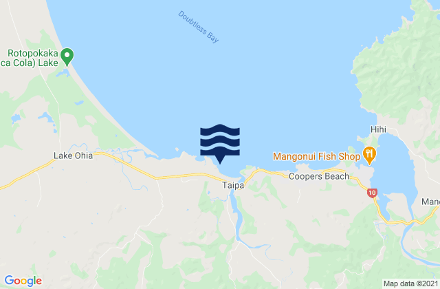 Karte der Gezeiten Taipa Beach, New Zealand