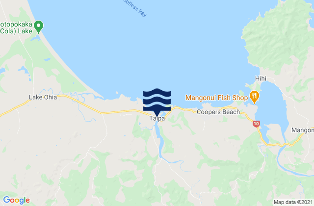Karte der Gezeiten Taipa, New Zealand