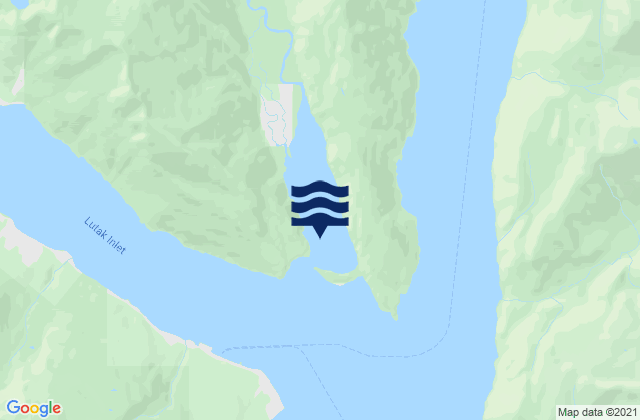 Karte der Gezeiten Taiyasanka Harbor Taiya Inlet, United States