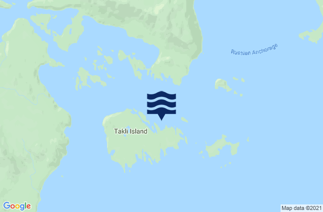Karte der Gezeiten Takli Island Shelikof Strait, United States