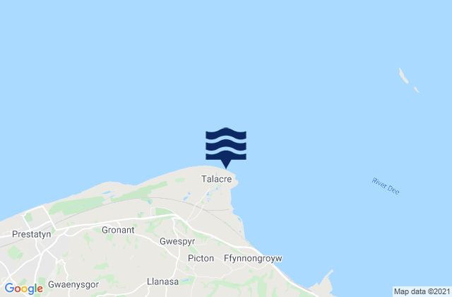 Karte der Gezeiten Talacre Beach, United Kingdom