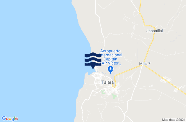 Karte der Gezeiten Talara, Peru
