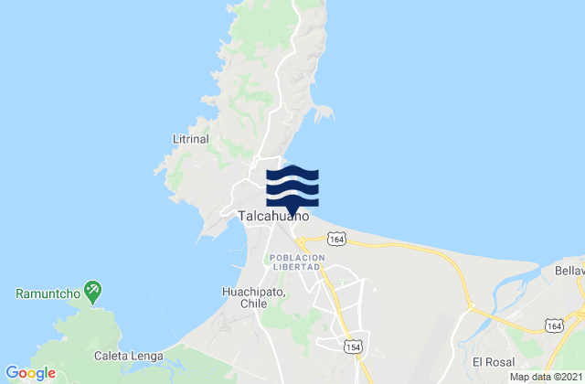 Karte der Gezeiten Talcahuano, Chile