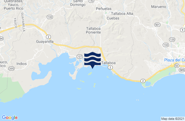 Karte der Gezeiten Tallaboa Poniente Barrio, Puerto Rico