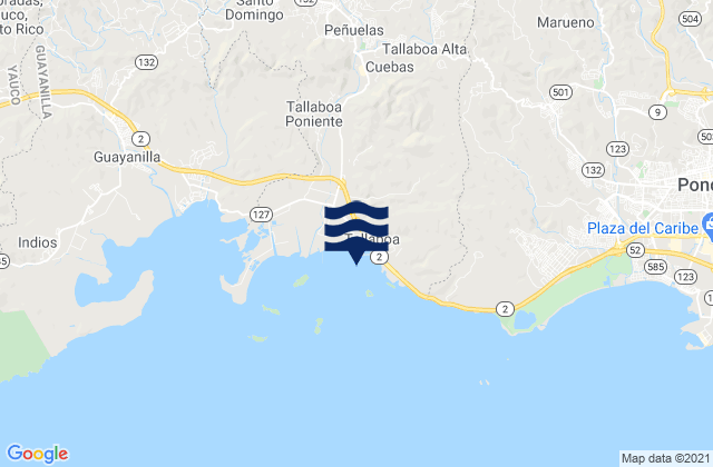 Karte der Gezeiten Tallaboa Saliente Barrio, Puerto Rico