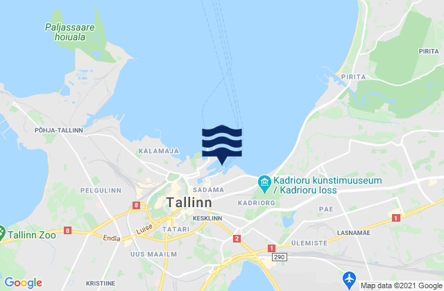 Karte der Gezeiten Tallinn, Estonia