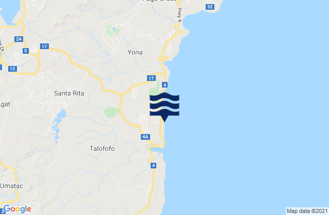 Karte der Gezeiten Talofofo Village, Guam