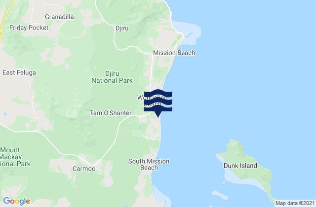 Karte der Gezeiten Tam O'Shanter, Australia