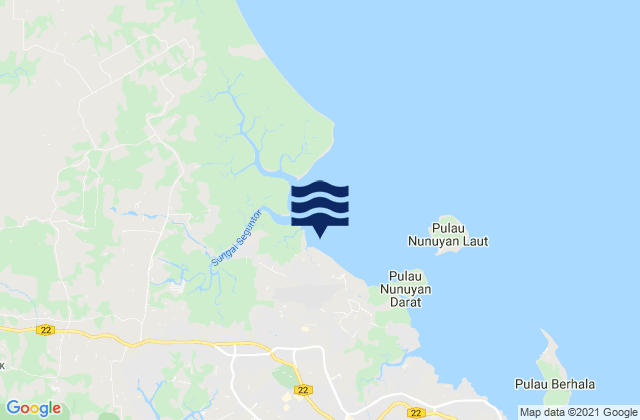 Karte der Gezeiten Taman Rajawali, Malaysia
