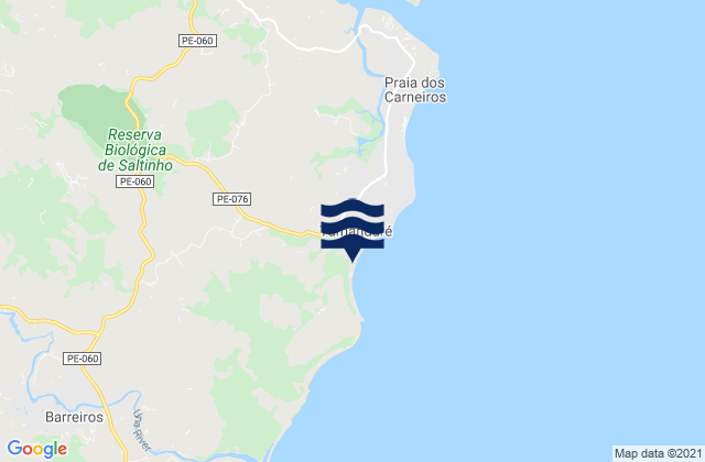 Karte der Gezeiten Tamandaré, Brazil