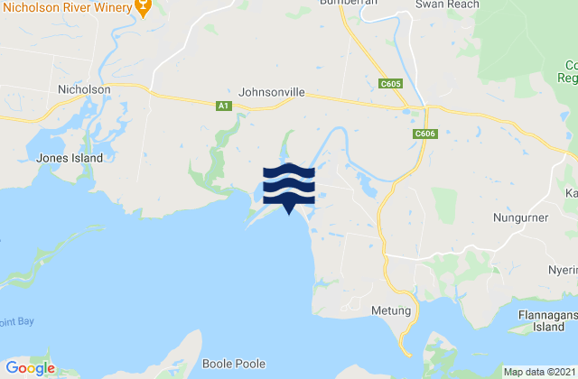 Karte der Gezeiten Tambo Bay, Australia