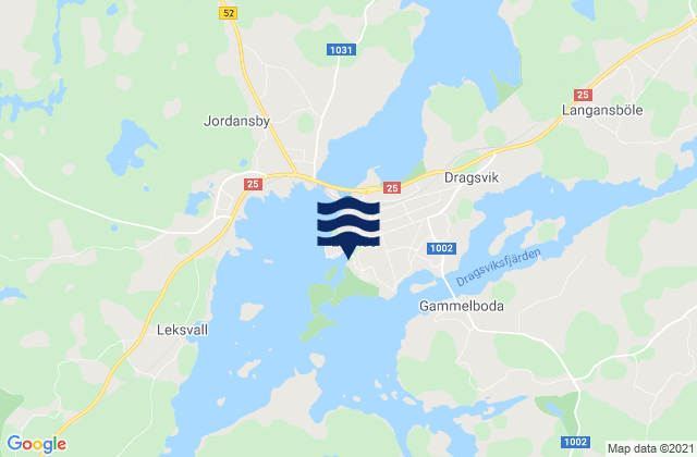 Karte der Gezeiten Tammisaari, Finland