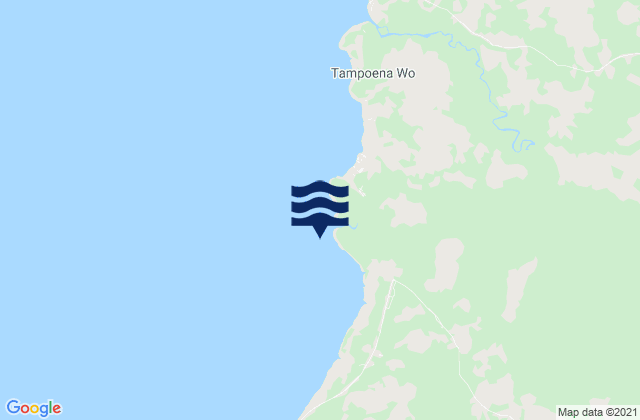 Karte der Gezeiten Tampunawu (Muna Island), Indonesia