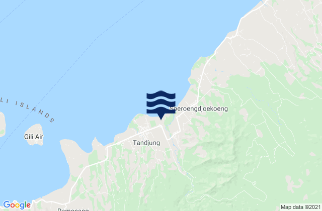 Karte der Gezeiten Tanahsong Daya, Indonesia