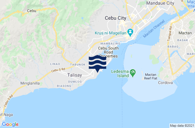 Karte der Gezeiten Tangke, Philippines