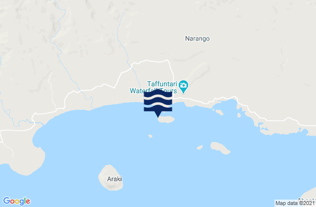 Karte der Gezeiten Tangoa Island, New Caledonia
