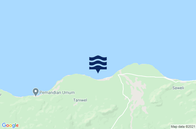 Karte der Gezeiten Taniwel Seram Island, Indonesia