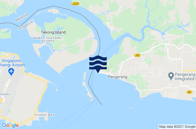 Karte der Gezeiten Tanjung Pengelih, Malaysia