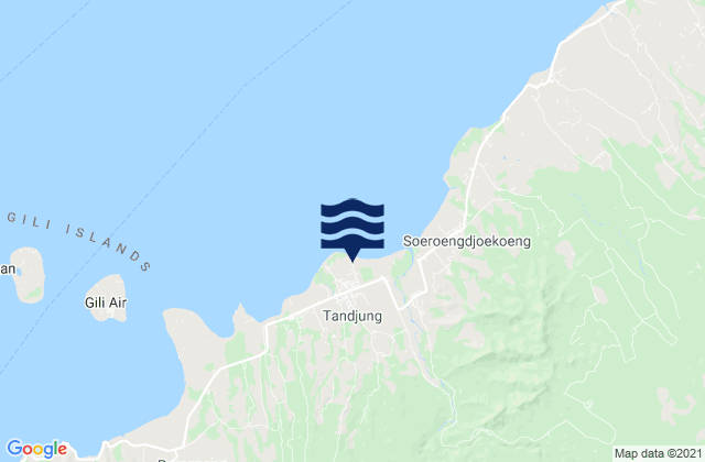 Karte der Gezeiten Tanjung, Indonesia