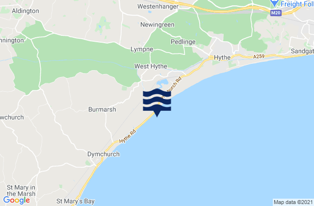 Karte der Gezeiten Tankerton Beach, United Kingdom