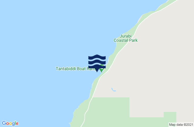 Karte der Gezeiten Tantabiddi, Australia
