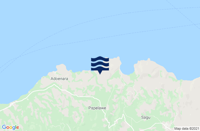 Karte der Gezeiten Tanuwore, Indonesia