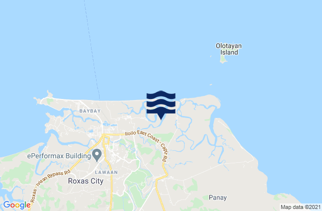 Karte der Gezeiten Tanza, Philippines