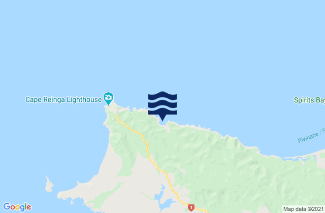 Karte der Gezeiten Tapotupotu Bay, New Zealand