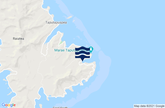 Karte der Gezeiten Taputapuatea, French Polynesia