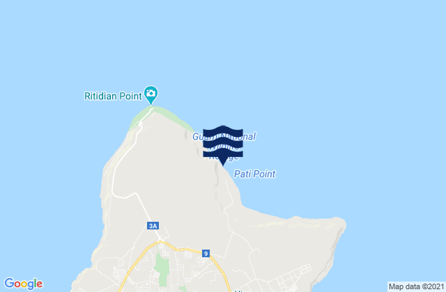 Karte der Gezeiten Tarague Beach, Guam