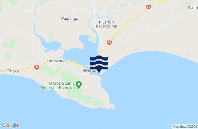 Karte der Gezeiten Taramea Bay, New Zealand