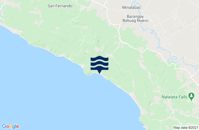 Karte der Gezeiten Tariric, Philippines