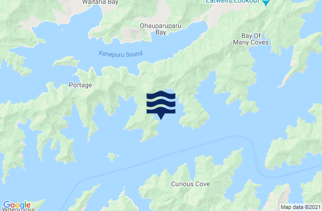 Karte der Gezeiten Tauranga Bay, New Zealand