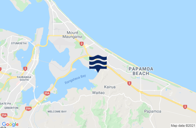 Karte der Gezeiten Tauranga City, New Zealand