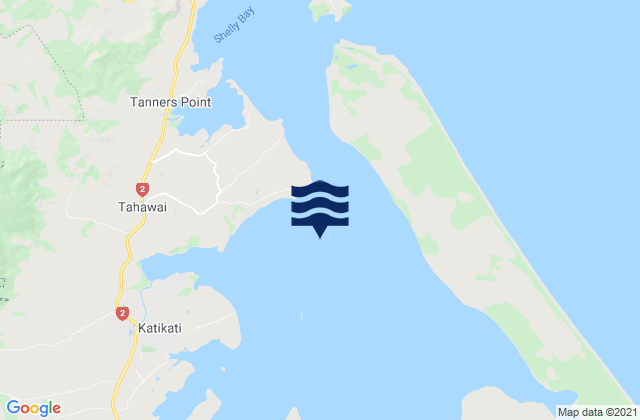Karte der Gezeiten Tauranga Harbour, New Zealand