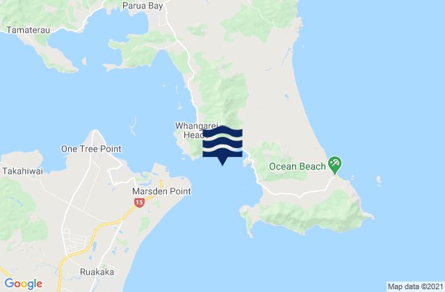 Karte der Gezeiten Taurikura Bay, New Zealand