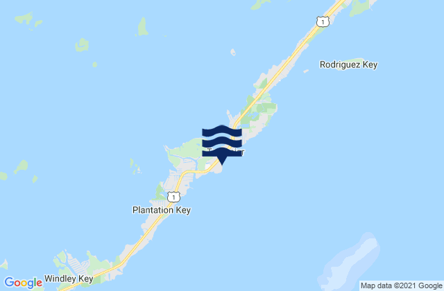 Karte der Gezeiten Tavernier Harbor (Hawk Channel), United States