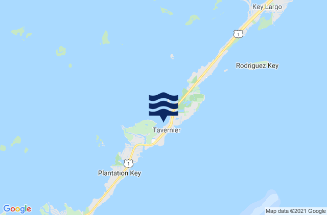Karte der Gezeiten Tavernier Key Largo Florida Bay, United States