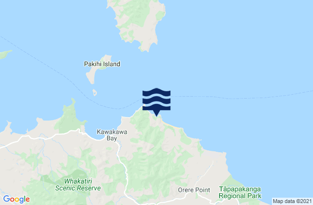 Karte der Gezeiten Tawhitokino Beach, New Zealand