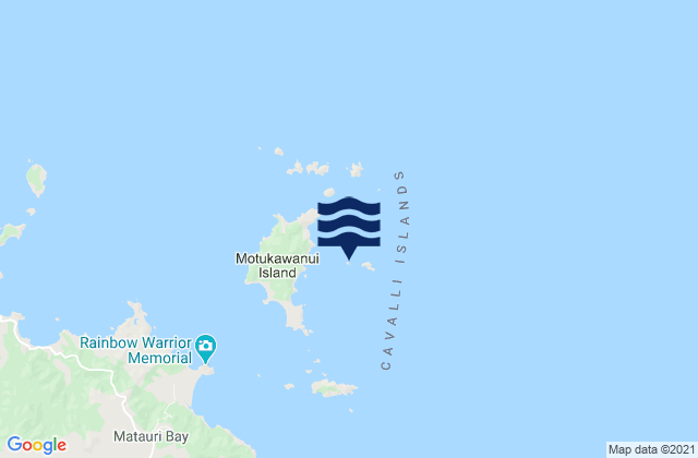 Karte der Gezeiten Te Anaputa Island, New Zealand