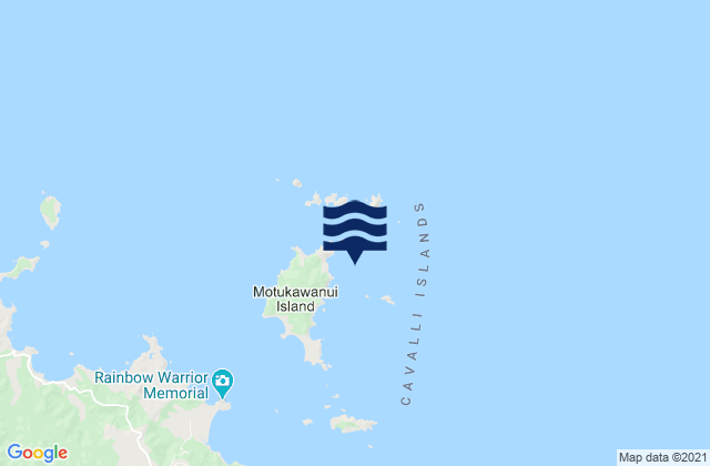 Karte der Gezeiten Te Haumi Rock, New Zealand