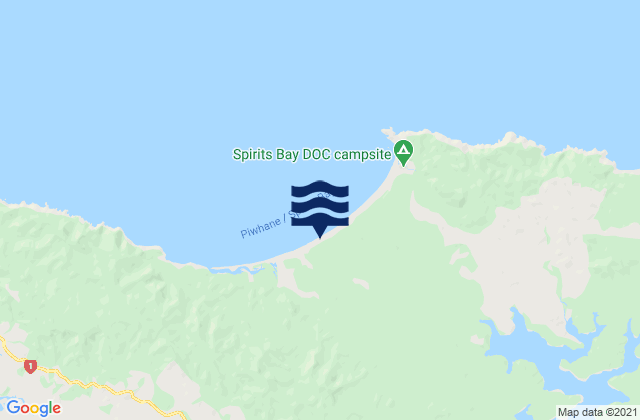 Karte der Gezeiten Te Horo Beach, New Zealand