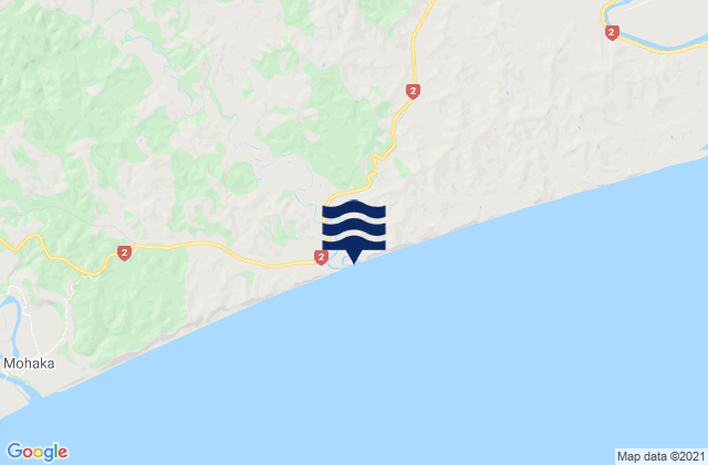 Karte der Gezeiten Te Karetu Inlet, New Zealand