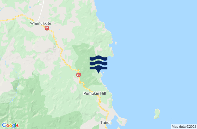 Karte der Gezeiten Te Karo Bay, New Zealand