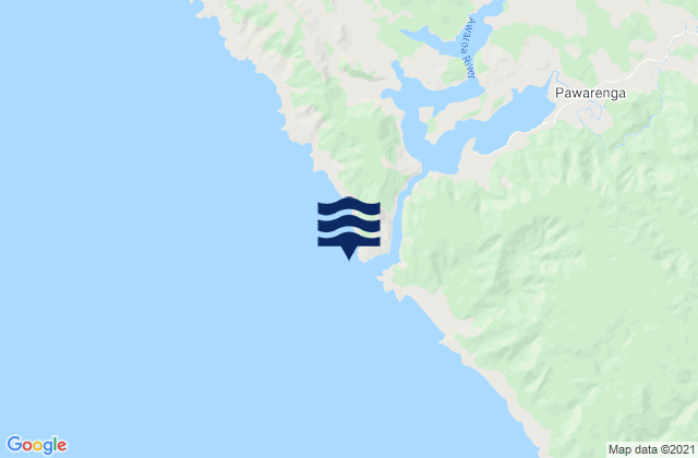 Karte der Gezeiten Te Kirikiri Bay, New Zealand
