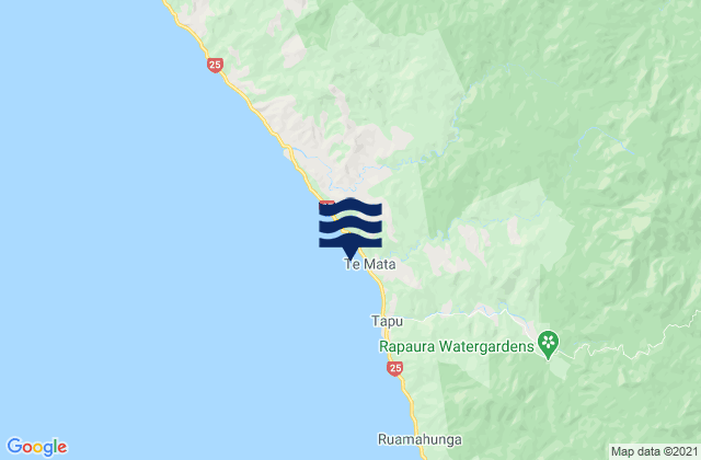 Karte der Gezeiten Te Mata Bay, New Zealand