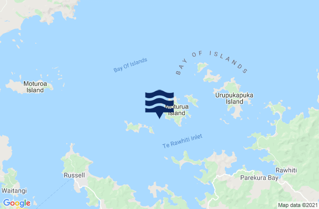 Karte der Gezeiten Te Miko Reef, New Zealand