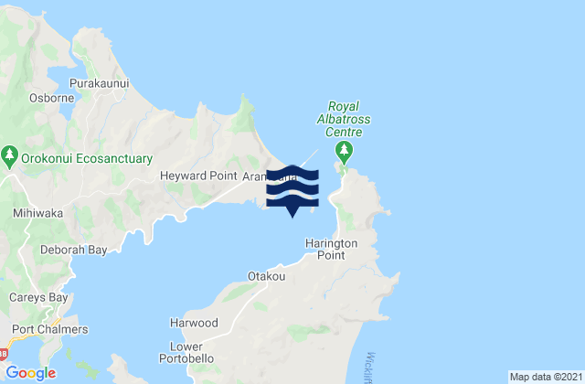Karte der Gezeiten Te Umukuri (Wellers Rock), New Zealand