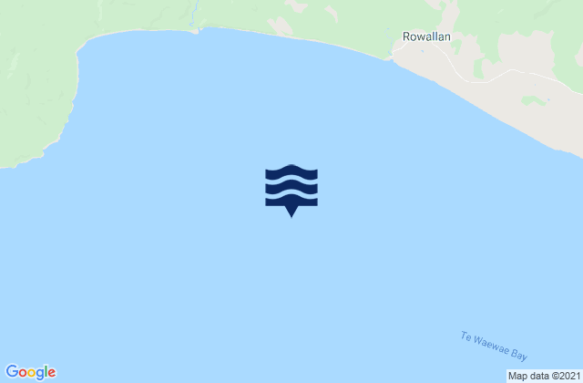 Karte der Gezeiten Te Waewae Bay, New Zealand