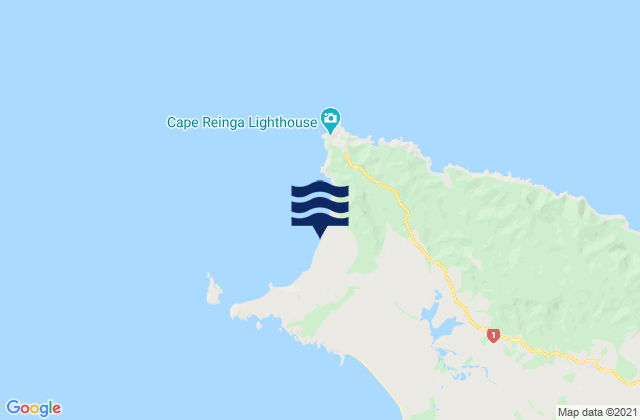 Karte der Gezeiten Te Werahi Beach, New Zealand